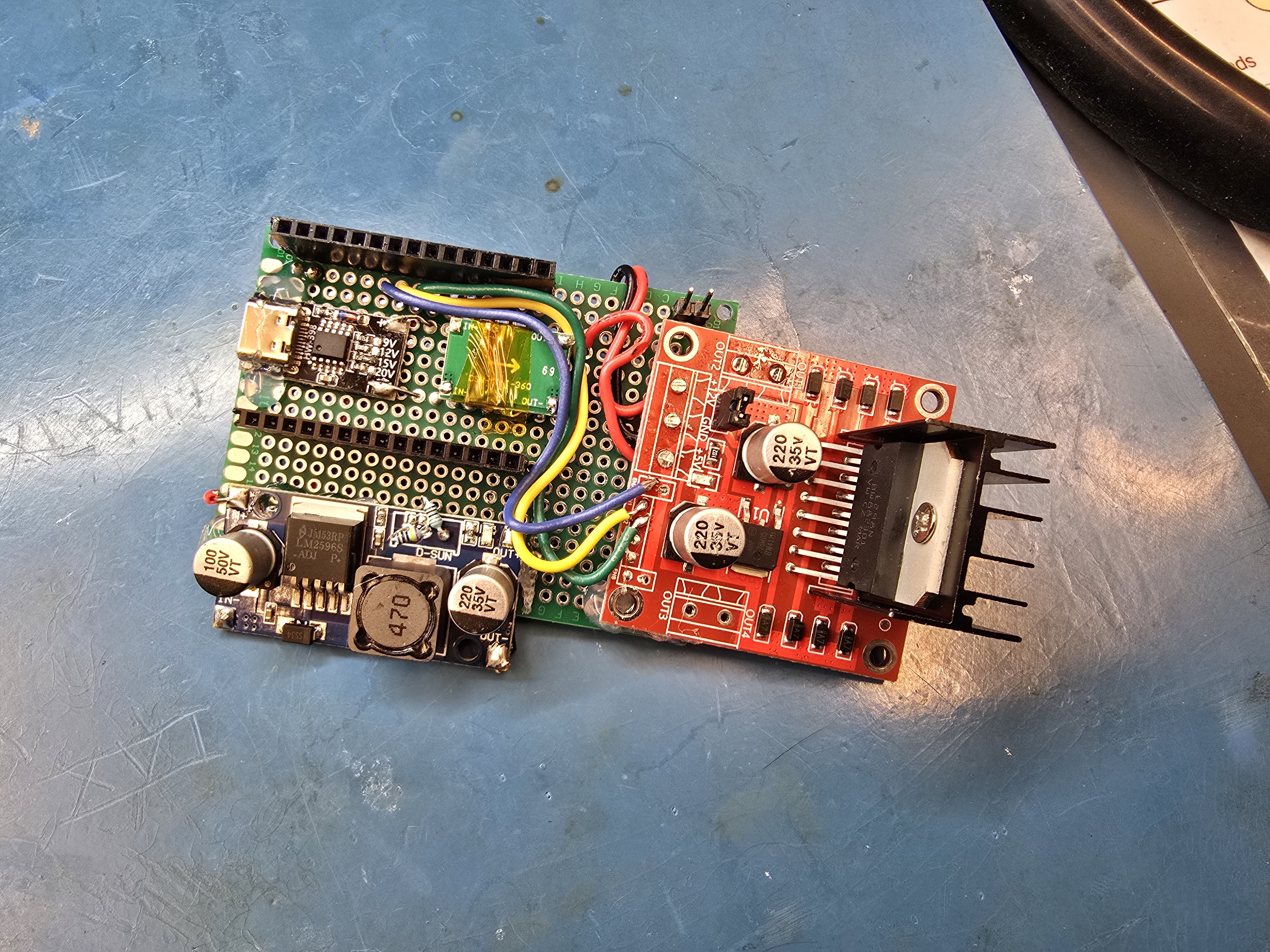 ADA pusher perfboard circuit