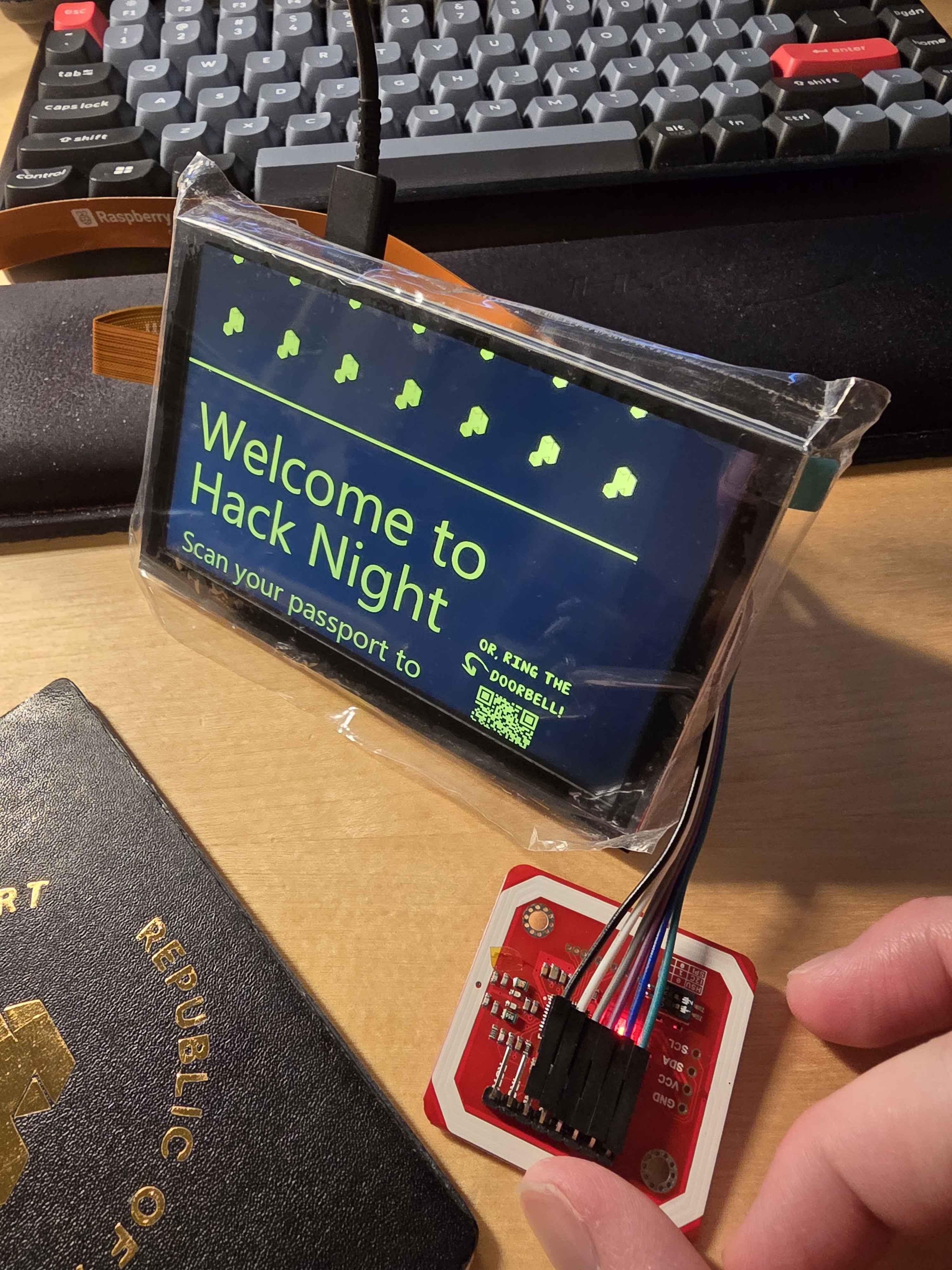 First prototype booting and showing the opener app