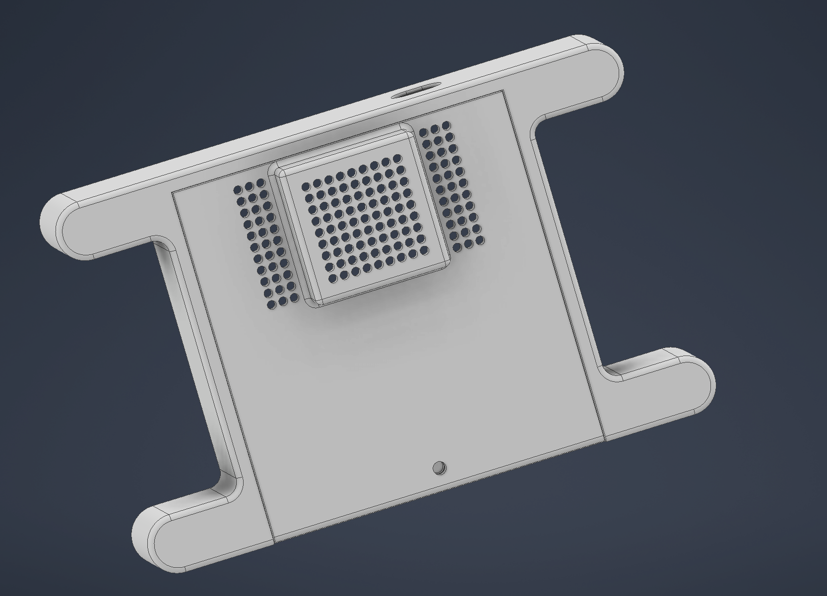 door-opener-v2 backplate with fan cavity and holes