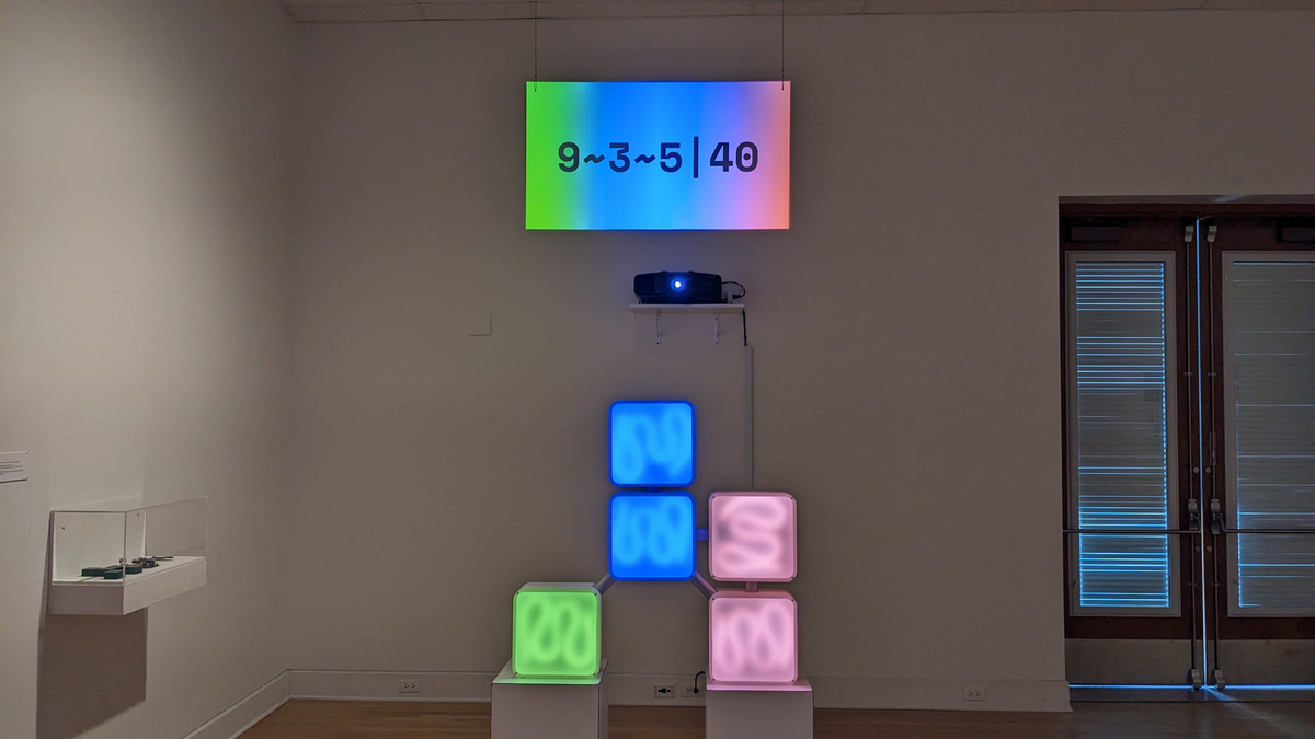 meter-tall led sign glowing